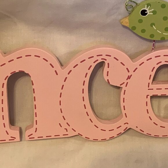 PRINCESS - Pink Sign Word Art Wooden Wall Hanging Room Decor - Picture 8 of 10